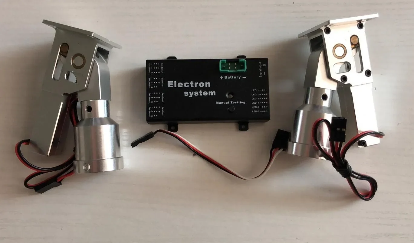 Électron métallique CYS-R6090 se rétractent R6090 2PC ensemble rotatif électrique train d'atterrissage pour 3-5kg turboréacteur RC avion