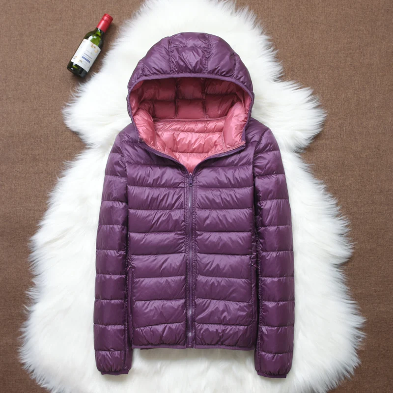 Veste courte en duvet de canard blanc Ultra léger pour femme, manteau épais, coupe-vent, chaud, 90%