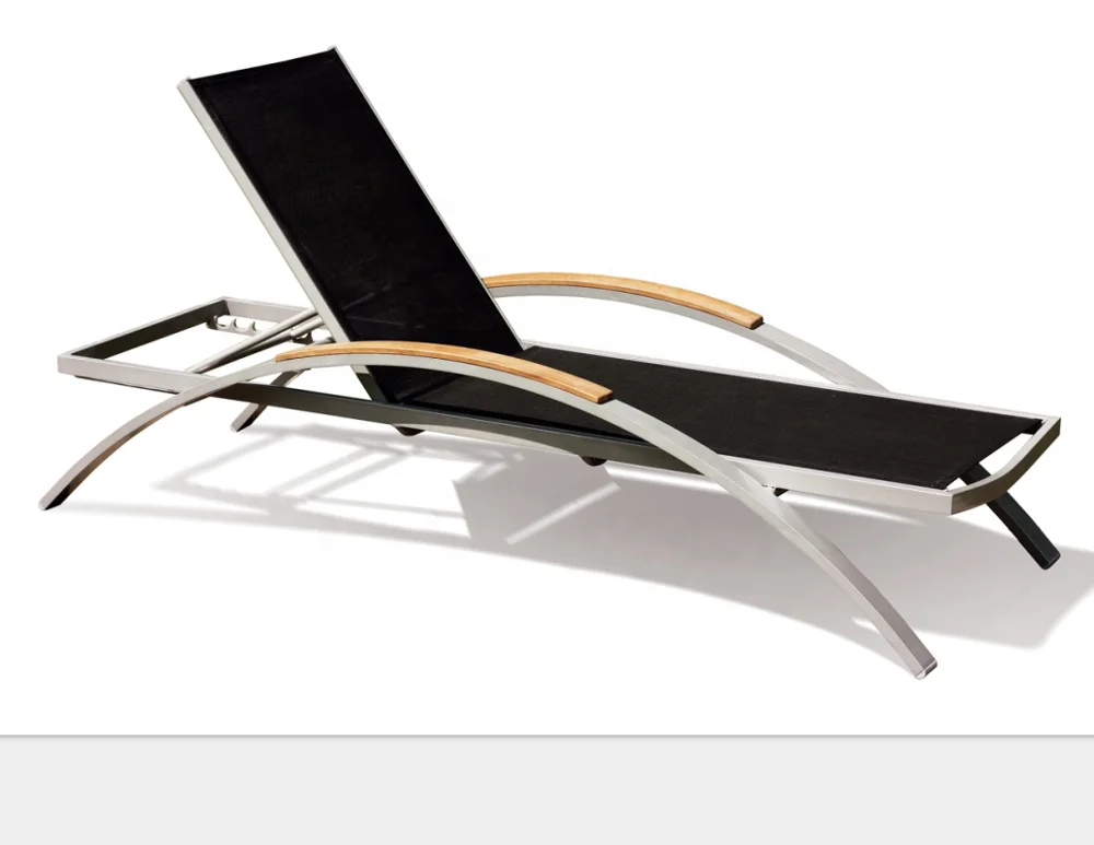 

Folding Sunbathing Chair Garden Furniture Loungers Deck Chaise Lounge Aluminum Beach Chair