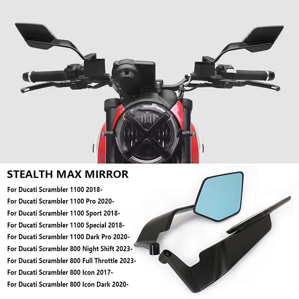 

Motorcycle Anti-glare Side For Ducati Scrambler 1100 Pro 800 Accessories Stealth Max Rearview Mirror