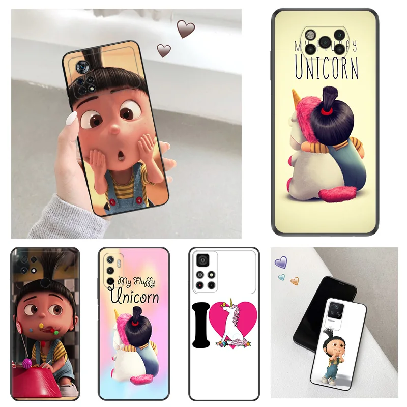 Anti-Drop Soft Phone Case For Xiaomi Poco x5 5G x4 x3 pro f3 gt f4 f5 m5 m4 m3 c40 c50 c51 Fashion My Fluffy Unicorn Agnes Cover