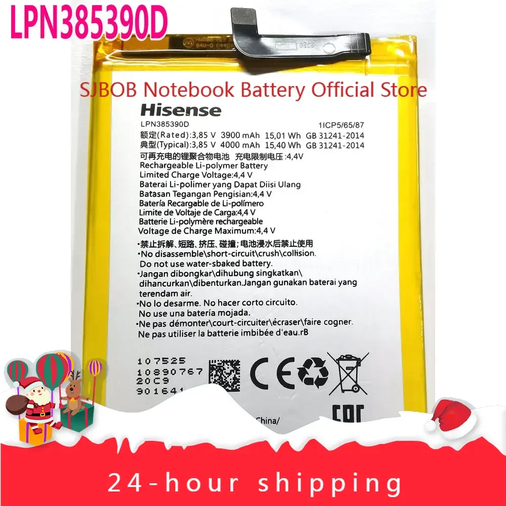 New LPN385390D Replacement Battery for Hisense A5 A5C FaceNote F1 HLTE202N Mobile Phone