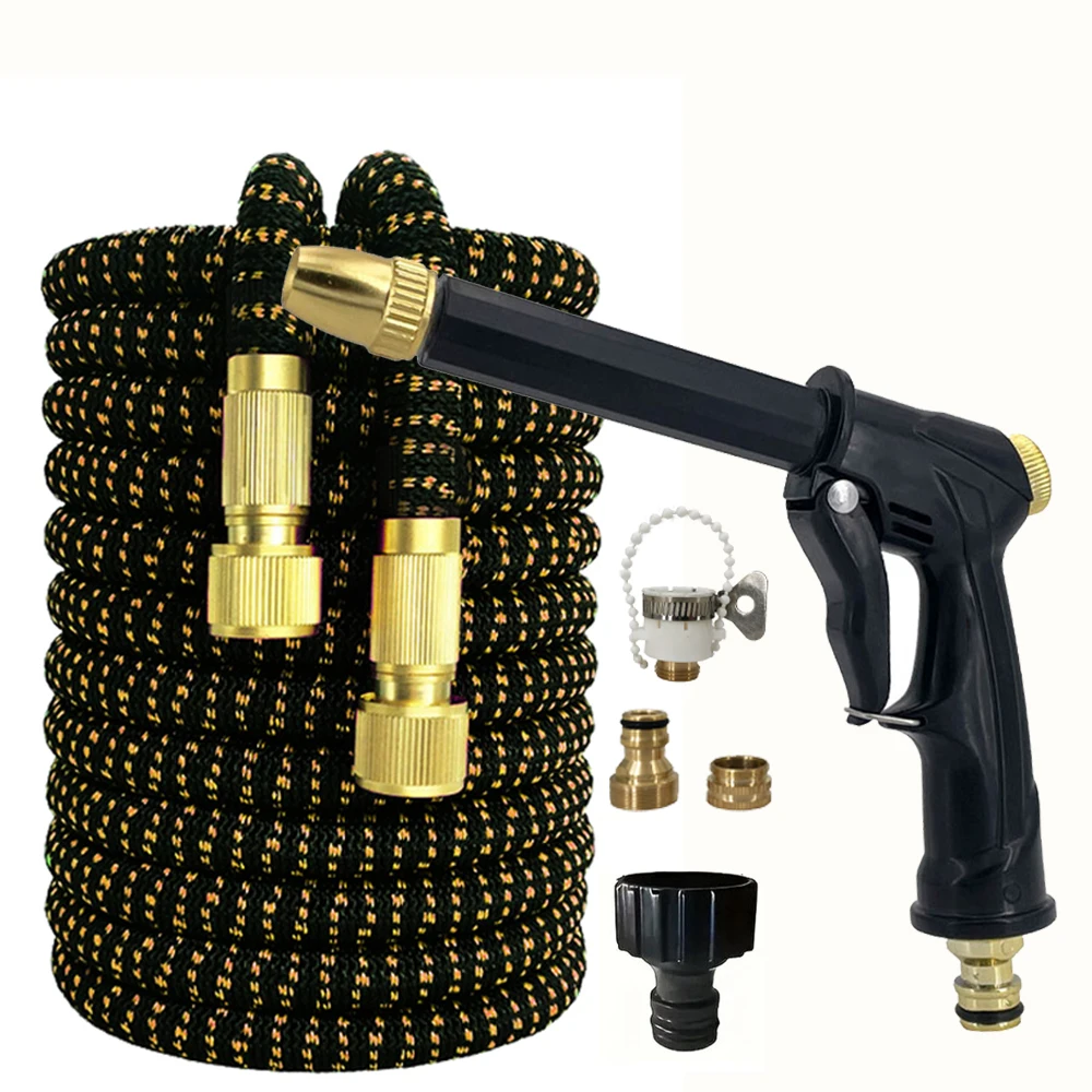 25FT-150FT Expandable Magic Hose, Multifunctional Adjustable Car Wash Water Gun, Watering And Pet Shower Tools GOUN HOSE ﻿