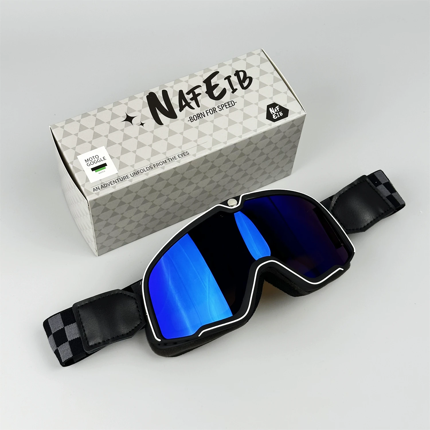 Biker Retro Motorradbrille Brille Vintage Moto Klassische Brille für Pilot Style Steampunk ATV Bike Kupferhelm