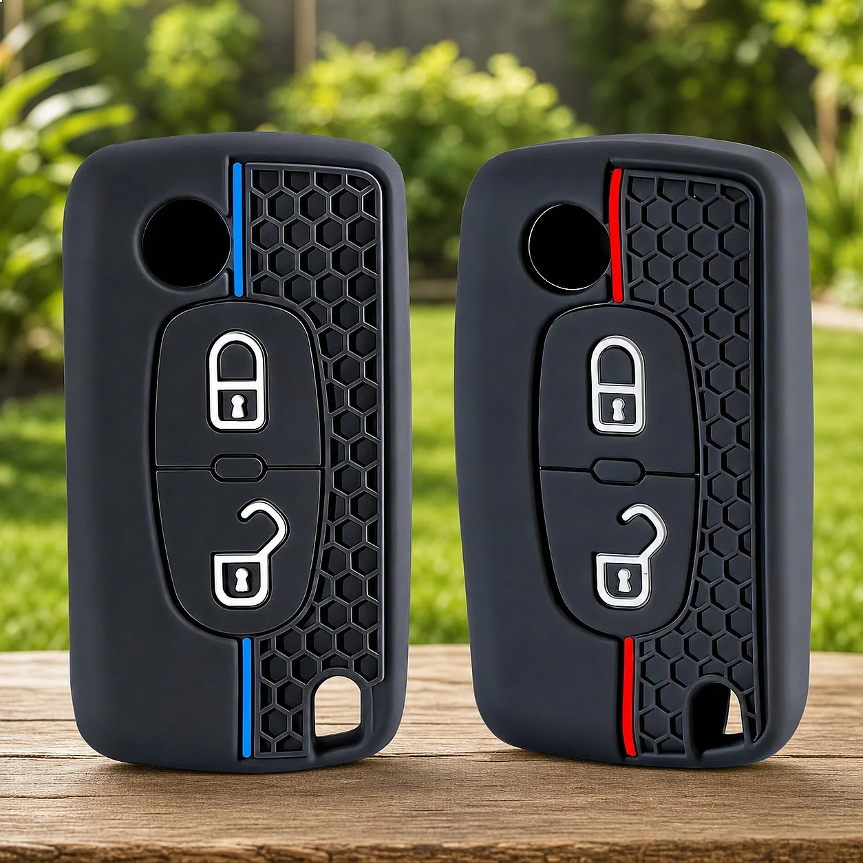 2 Button Silicone Car Key Fob Cover Case For Peugeot 206 308 3008 Expert Partner Citroen C3 Pluriel Picasso Berlingo