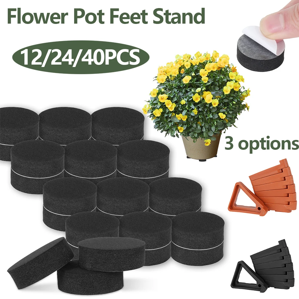 Invisible Flower Pet EVA Non-Slip Pad, Vasos de flores de plantas ao ar livre, Risers auto-adesivos, Varanda Jardim Suprimentos