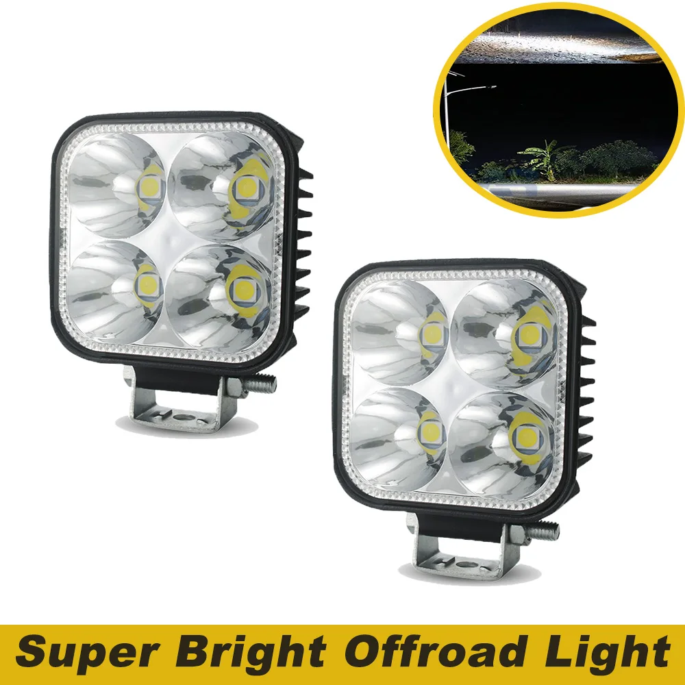 

Car LED Bar Worklight MINI 7070 4SMD Round Square Work Light 12V Auto Light Fog Lamp off Road for Truck ATV SUV Spotlight