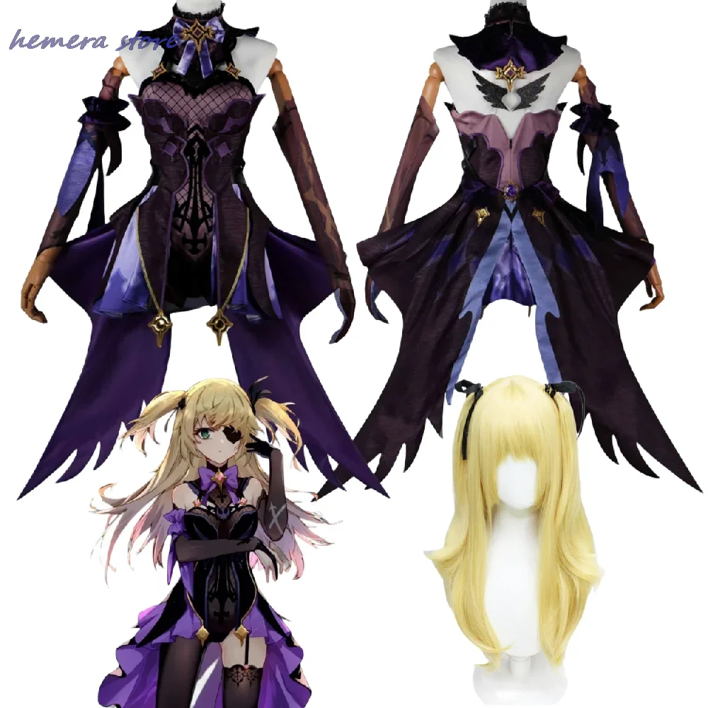 

Костюм для косплея «фишл» геншин, одежда для фотосессии, карнавальный полный комплект одежды, костюмы на хэллоуин для женщин