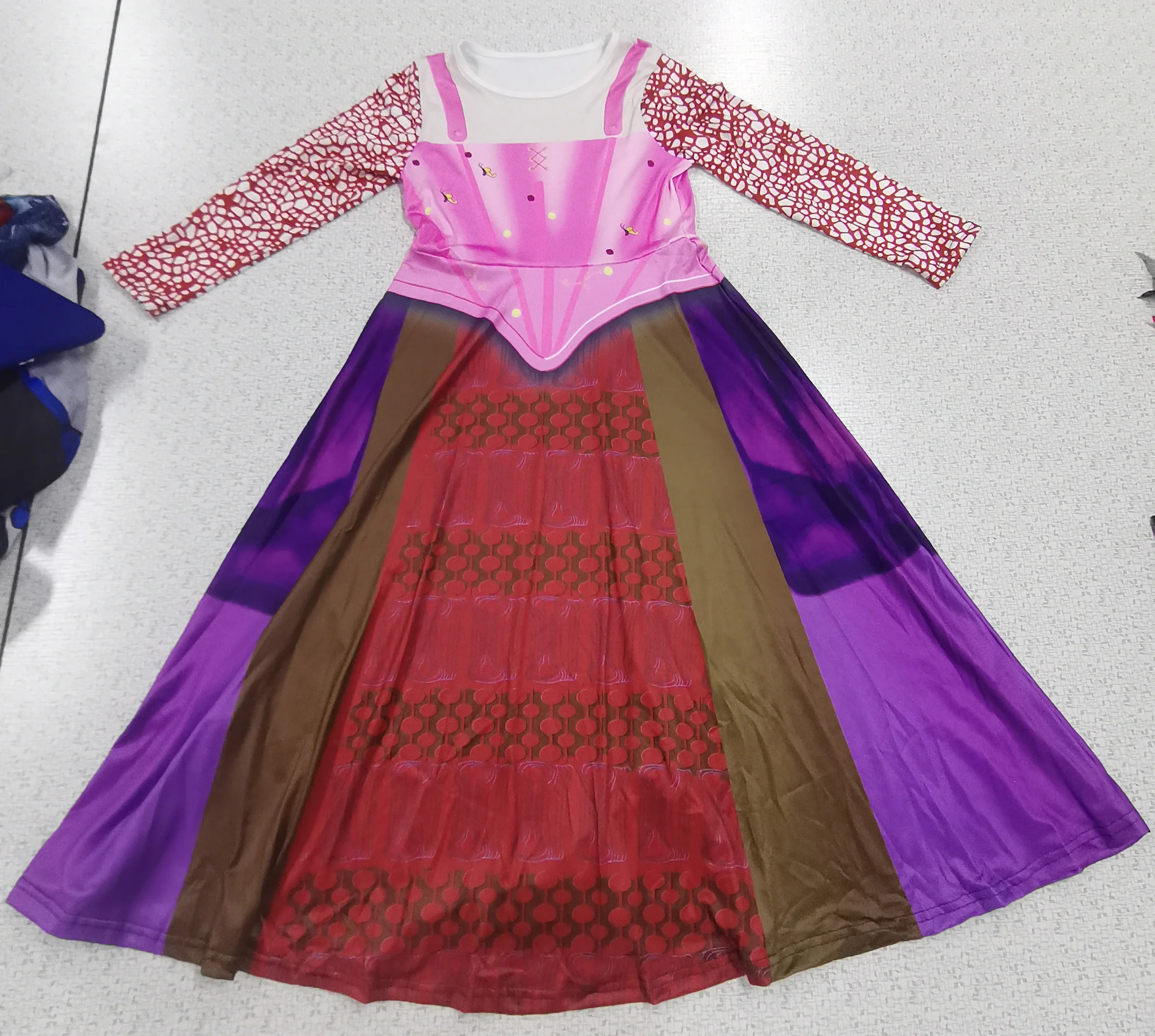 Color Cosplayer Hocus Pocus Kid Dress Vintage Witch Dress Party Medieval Girl Dress Halloween Cosplay Costume Fancy Child Outfit