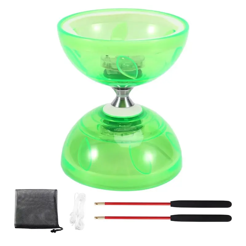 B78B-dubbelkoppig vijflager voor diabolo fitness buitenspelen met licht voor diabolo jojo voor ouderen B