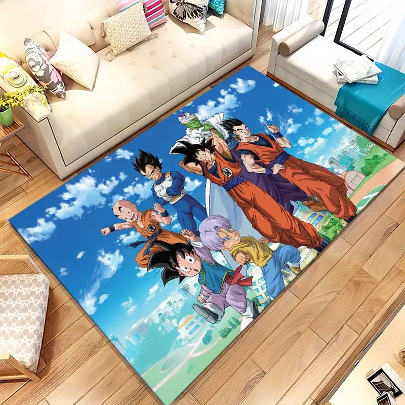 Goku D-Dragon Ball Anime Super Saiyan Non-Slip Large Area Rug for Living Room,Bedroom Playroom Carpet Mat for Sofa,Home Decor