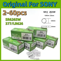 Original 2-60pcs For SONY SR626SW LR626 AG4 Batteries LR66 377 377A Alkaline Battery Watch Toys Car Remote Coin Cell 1.55V