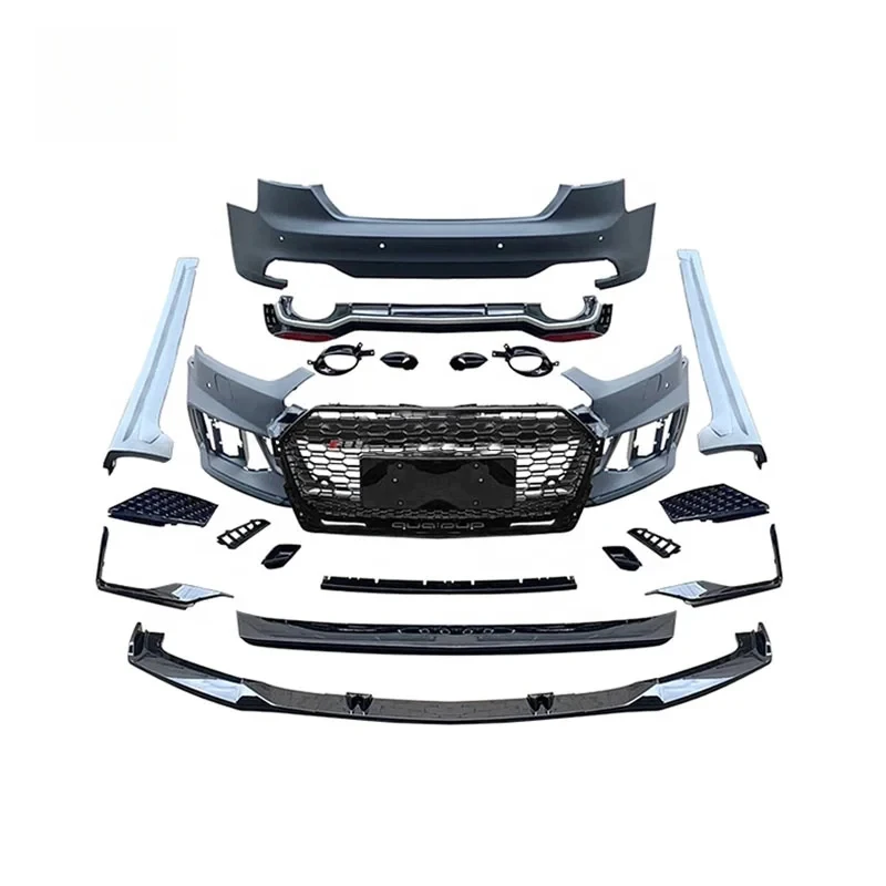 

High Quality Car Body Kits Rs5 Style Front Bumper Rear Bumper Front Lip Grille Side Skirts A5 2017-2019 Car Bumpers
