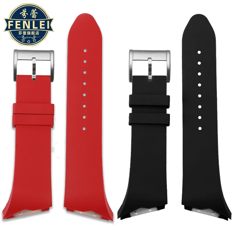 25mm Rubber Watch Strap for Hamilton Ventura H24655331 H24615331Bracelet Men Quality Silicone Replace Waterproof Watch Band Belt