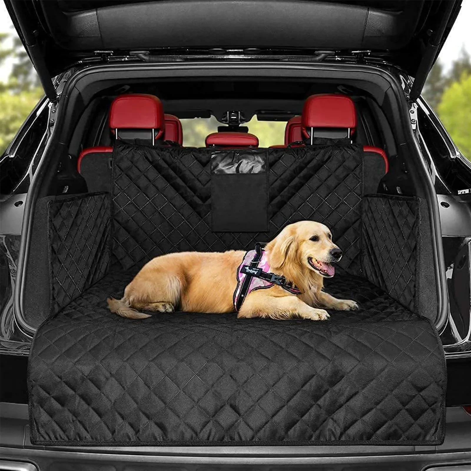 Dog Car Seat Cover for Back Seat SUV/Cars/Trucks, Waterproof and Nonslip， Pet Travel Essential Dog Car Seat Cover