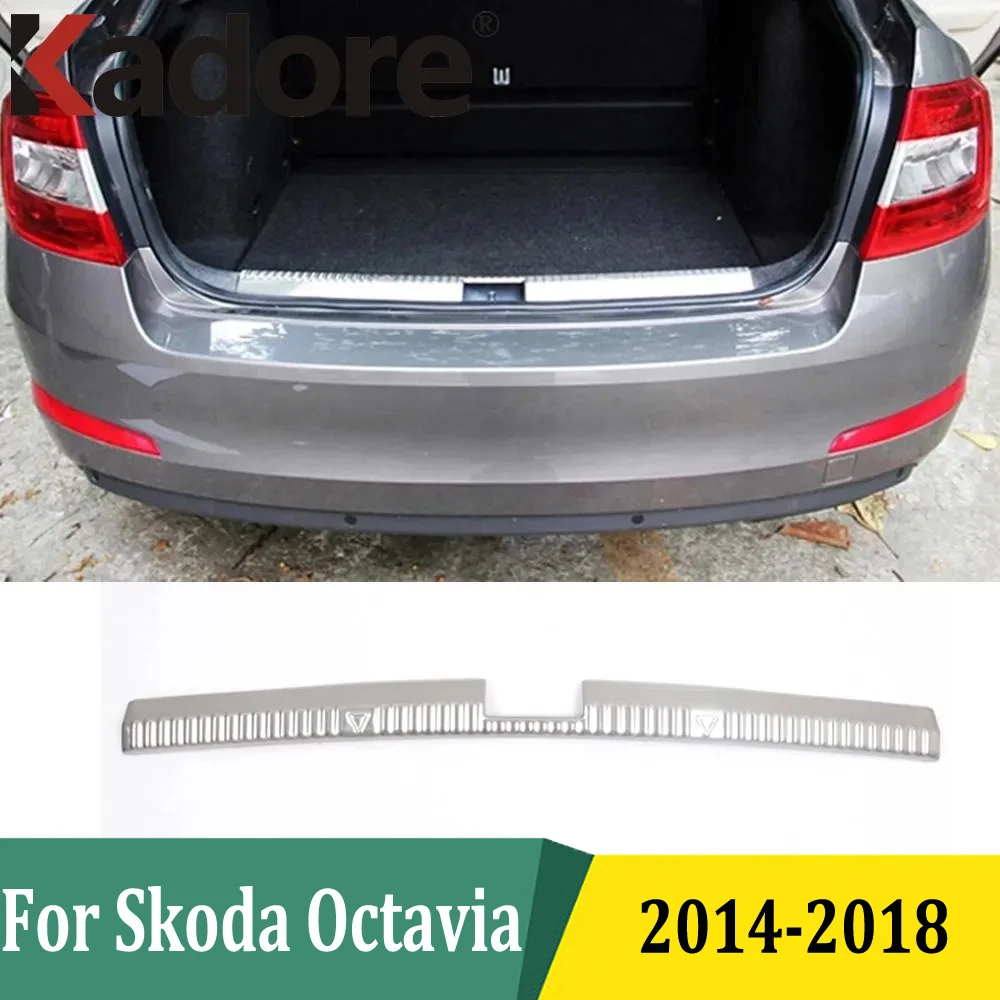 

Защитная накладка на задний бампер для Skoda Octavia 2014 2015 2016 2017 2018