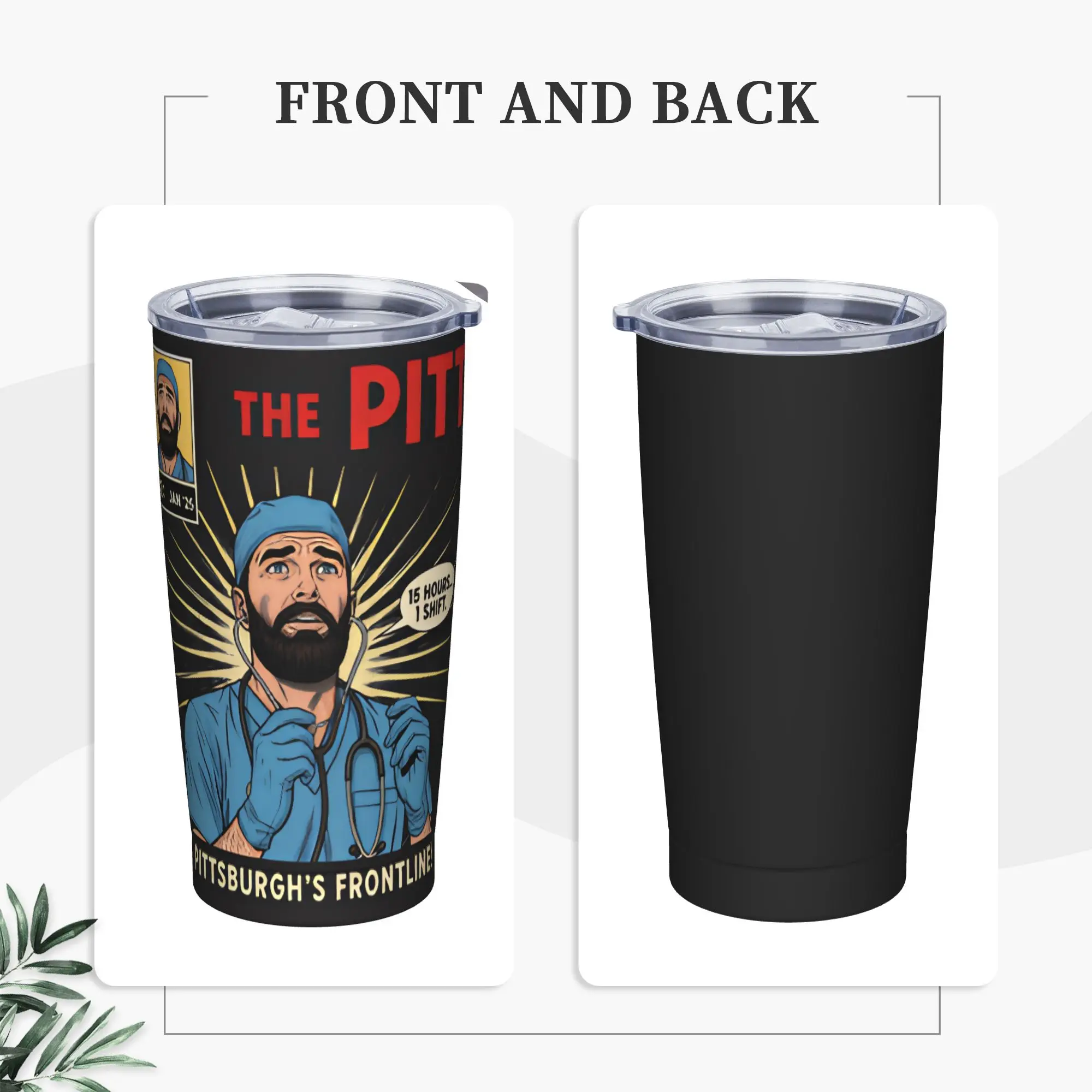 Pittsburgh Trauma Medical Center Tumbler  Insulated Cold and Hot Water Bottle Stainless Steel Beach Car Mugs