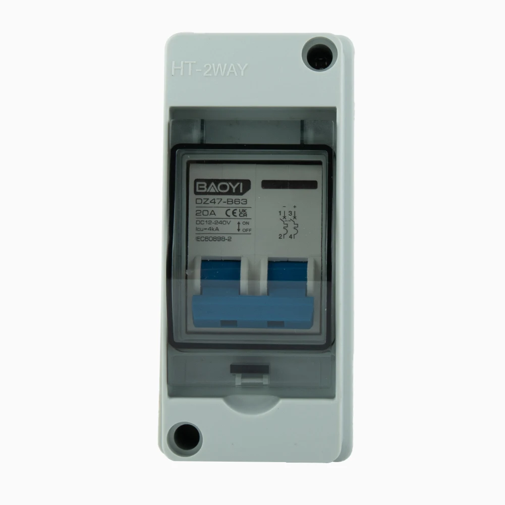 High Quality Practical Circuit Breaker Isolation Box 18*5.5cm Waterproof Circuit Protection Combiner Box DC12-240V