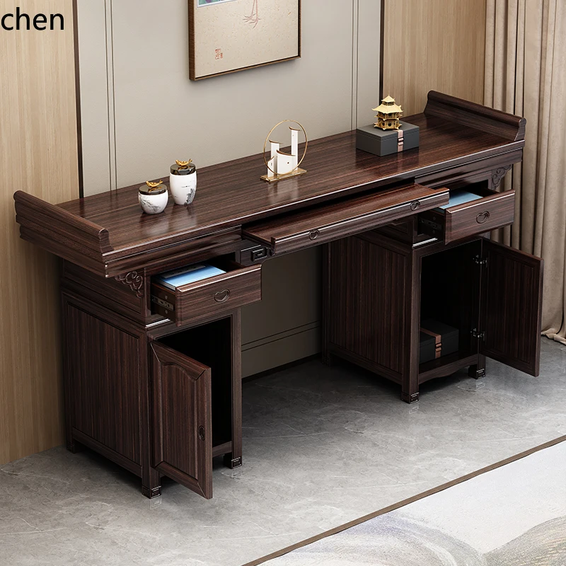 보라색 금단향 원목 중간 홀 팔대수신 테이블