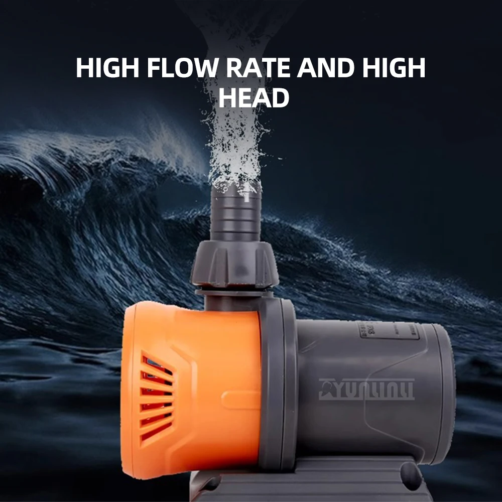 Ultra Quiet Fish Tank Water Pump with Frequency Conversion Suction for Amphibious Fish Pond Rockery Circulation