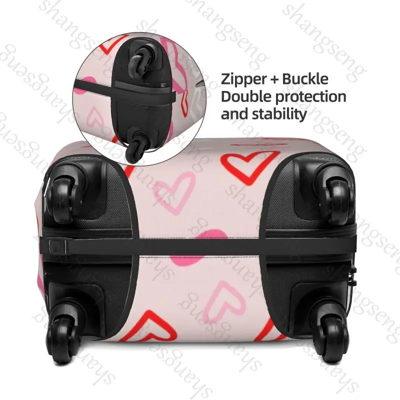 love Heart Travel Luggage Cover Elastic Suitcase Trolley Protector Cover dust cover Suitcase Case For 18-32