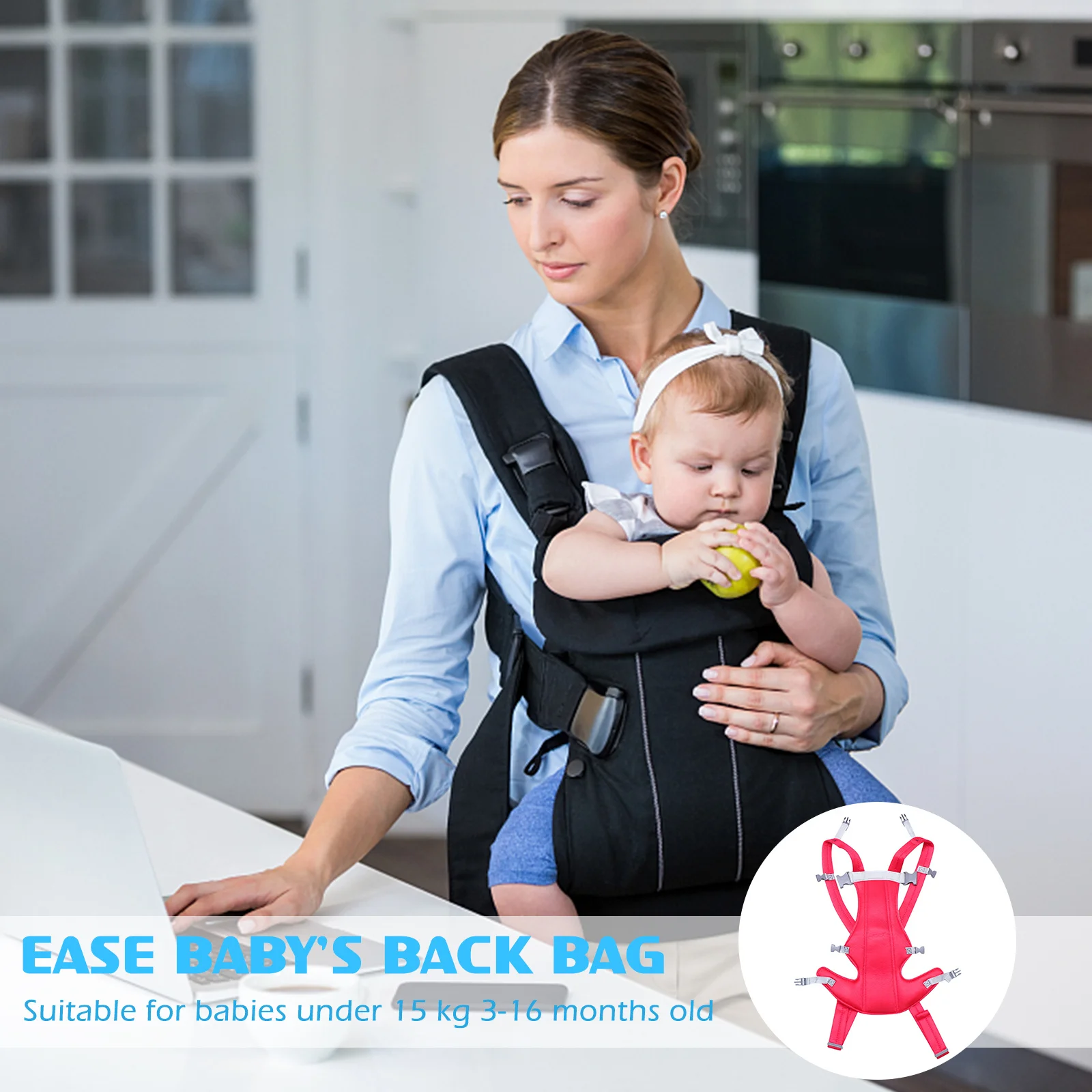 

1Pcs Baby Carrier Newborn Breathable Infant Seat Ergonomic Hip Seat Backpack Support Under 15Kg Comfortable Mesh Padding
