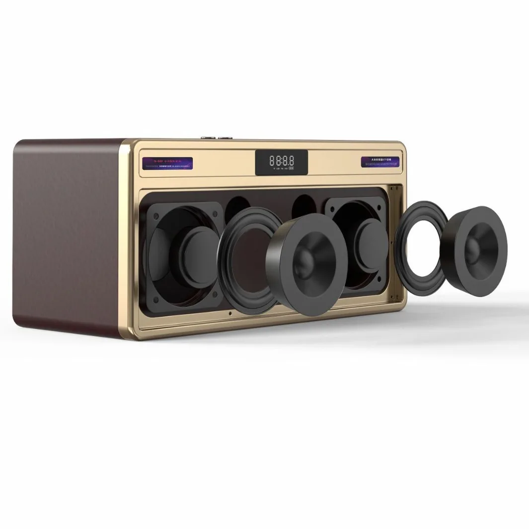 Home Theater Speaker Set Wireless Mic Bluetooth Audio All-in-One TV Karaoke Singing Sound System