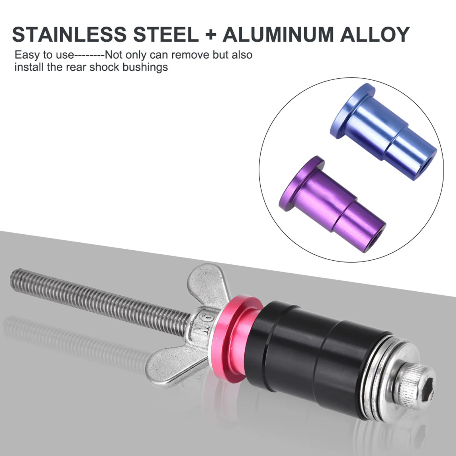 Stoßdämpferbuchsen-Werkzeug, Werkzeug zum Entfernen der hinteren Stoßdämpferöse, Installationswerkzeug für Fox Rockshox x Fusion CCDB DU Stoßdämpferbuchsen-Entfernungswerkzeug