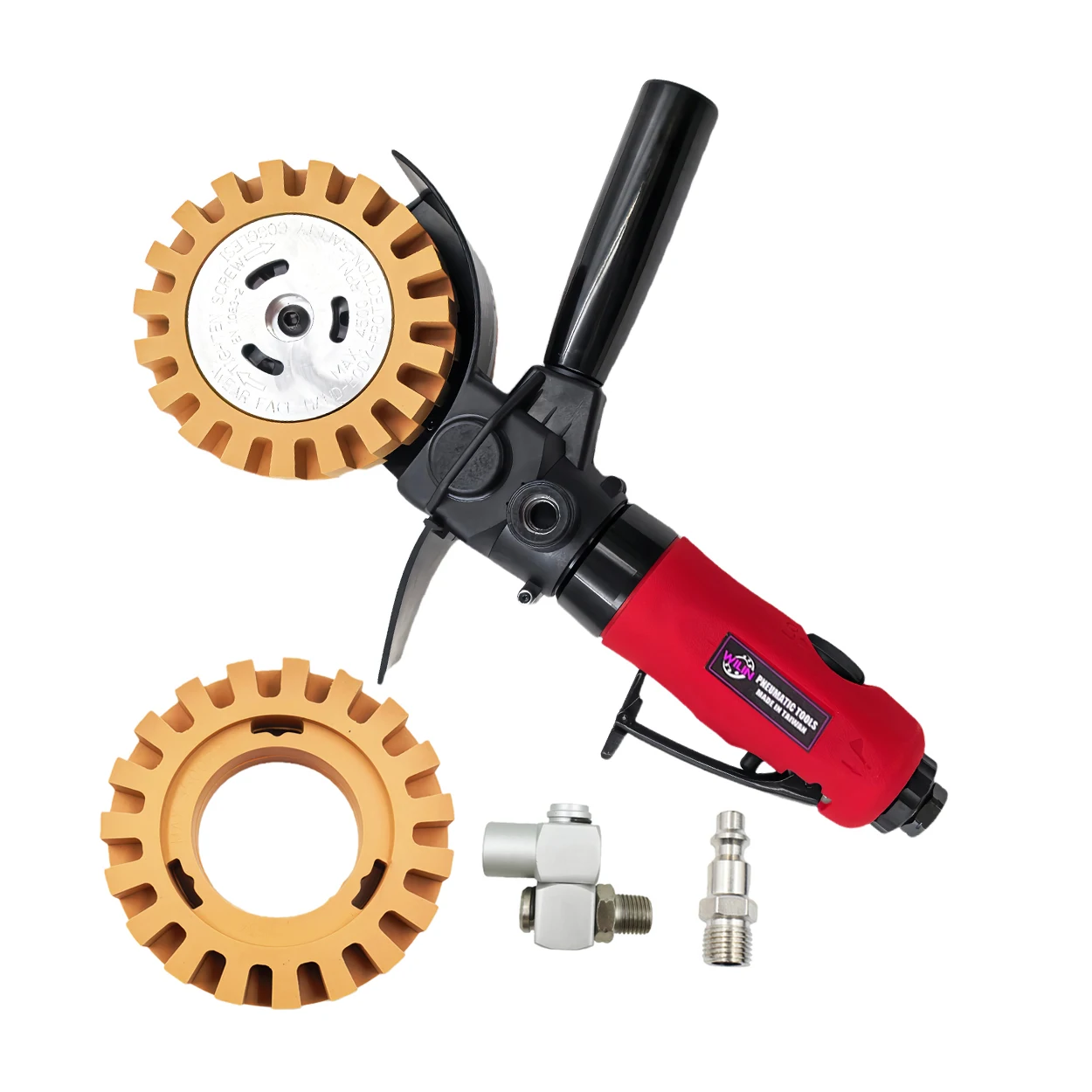 Pneumatic Decal Rust Removal With Rubber Eraser Wheel 4