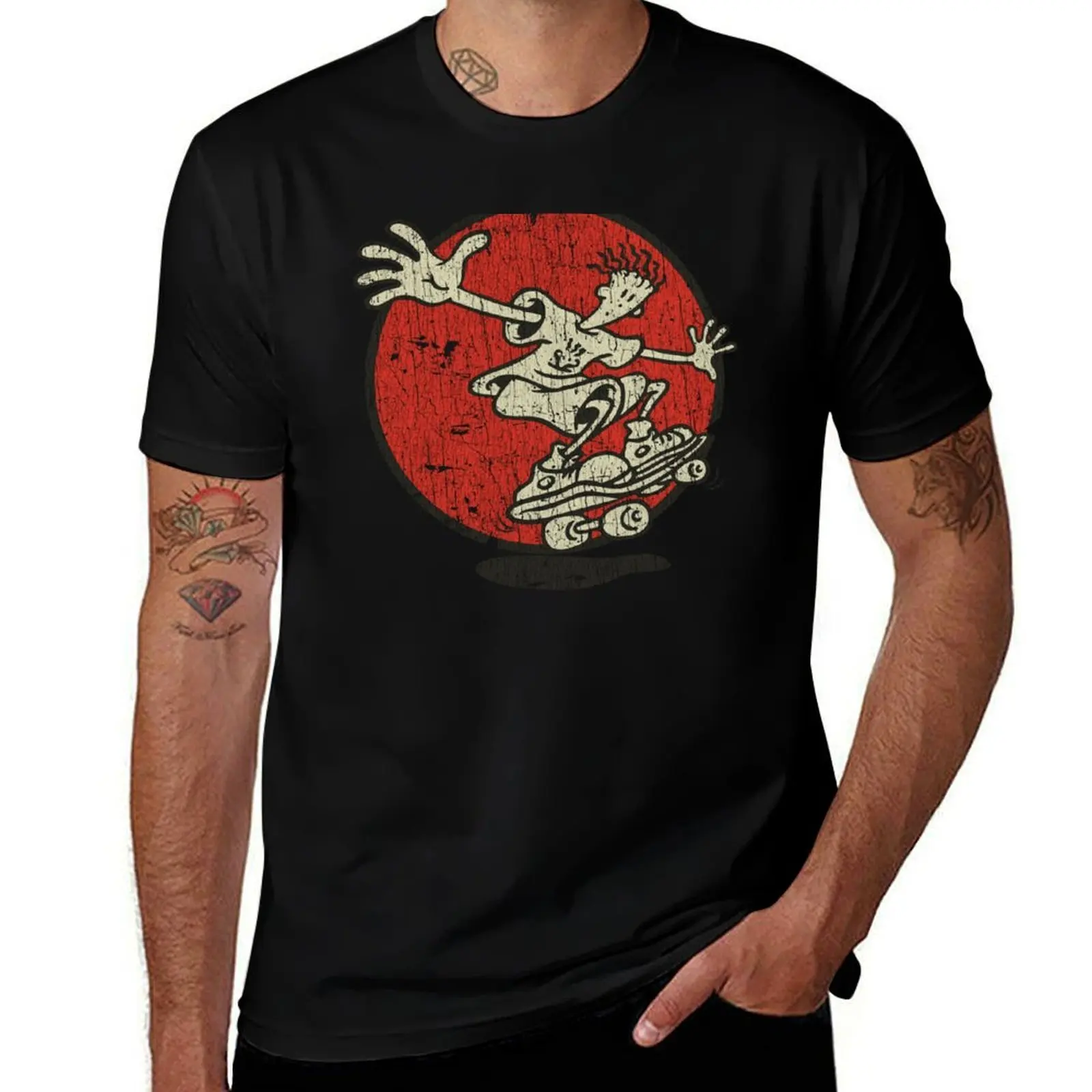 Fido Dido Keep on Skating 1985 Camiseta para homem camisetas engraçadas humor escuro Camiseta