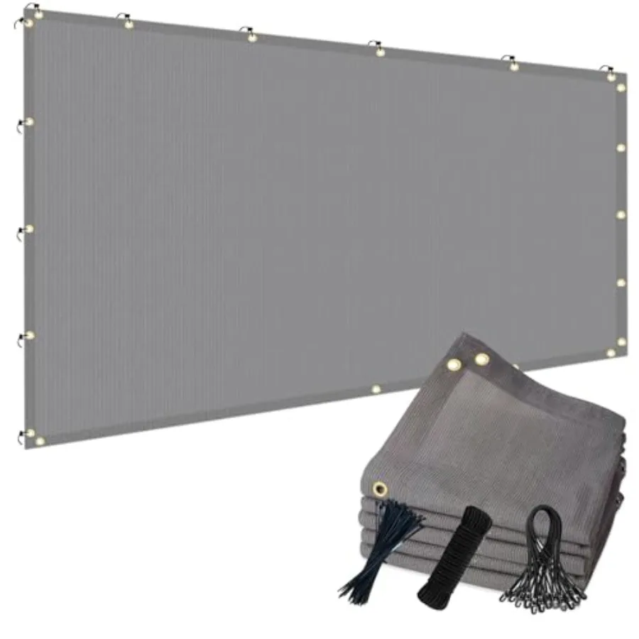 

POYEE 90% Sun Shade Cloth for Outdoor Deck Backyard Patio Garden Pergola Cover Canopy Gray