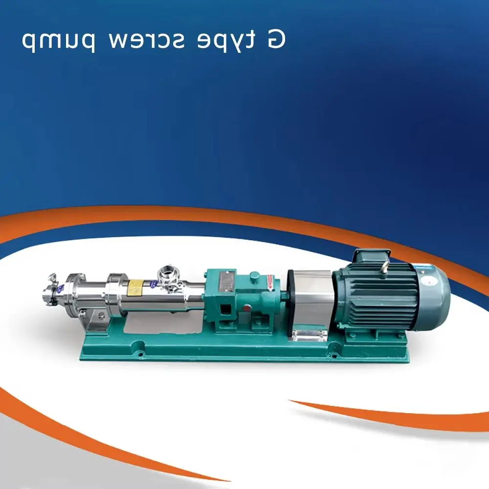 

Stainless Steel Screw Pump 0.55kw 380v Thick Slurry Pump Honey Sauce Rice Syrup Transfer Pump Sludge Single Screw Pump G10-1