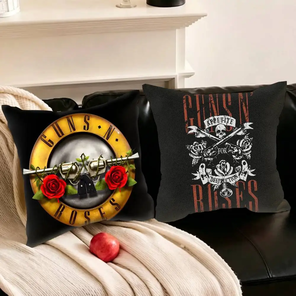 

Band G-Guns-S N R-RosesS Pillowcase for Sofa Room Office Decor Printing Protector Cushion Cover Valentine gift Custom