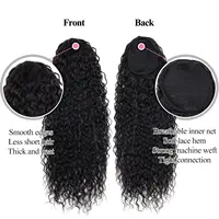 24 Inch Curly Ponytail Extensions Synthetic Deep Wave Drawstring Ponytail For Black Women With Clip In Thick Ponytail Synthetic 3