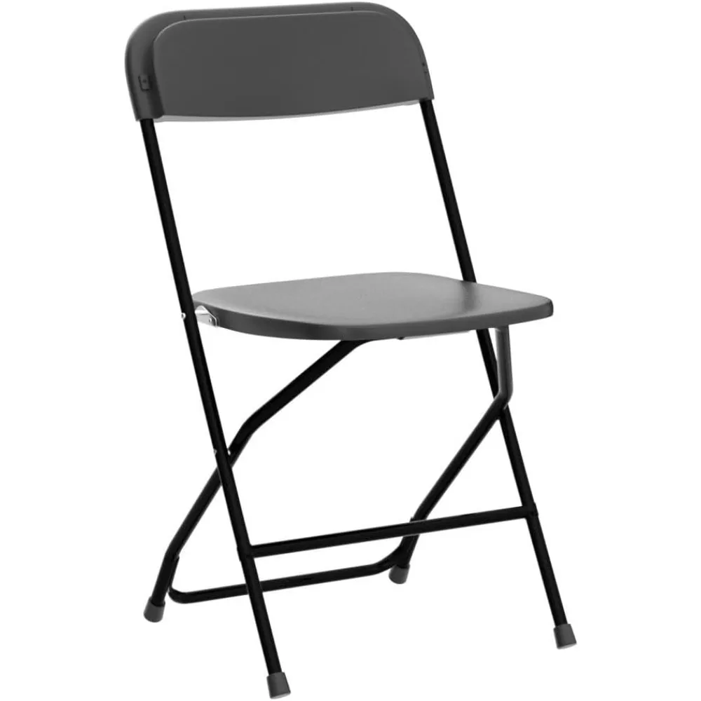 Kunststof klapstoelen set van 10, capaciteit van 300 lb, draagbare stoelen met stalen frame voor thuis, op kantoor, bruiloften en feesten