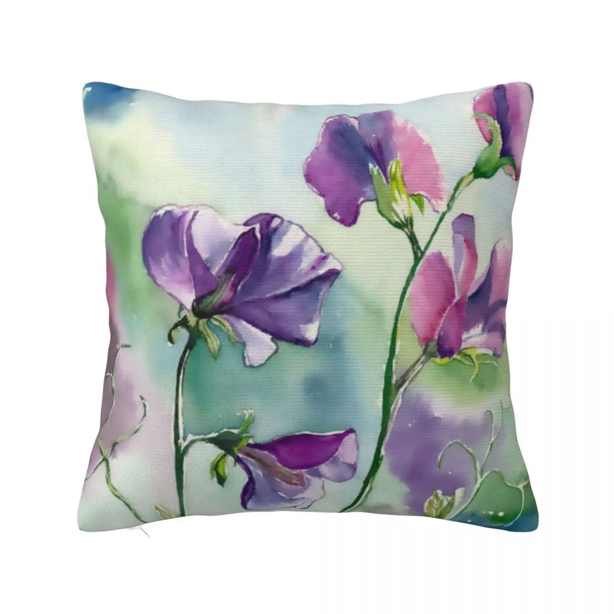 

Sweet Pea Watercolour Painting Throw Pillow Cushions For Children Decorative Sofa Cushions