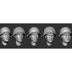 1/35 ratio die-cast resin soldier head carving model kit American paratroopers unassembled and unpainted