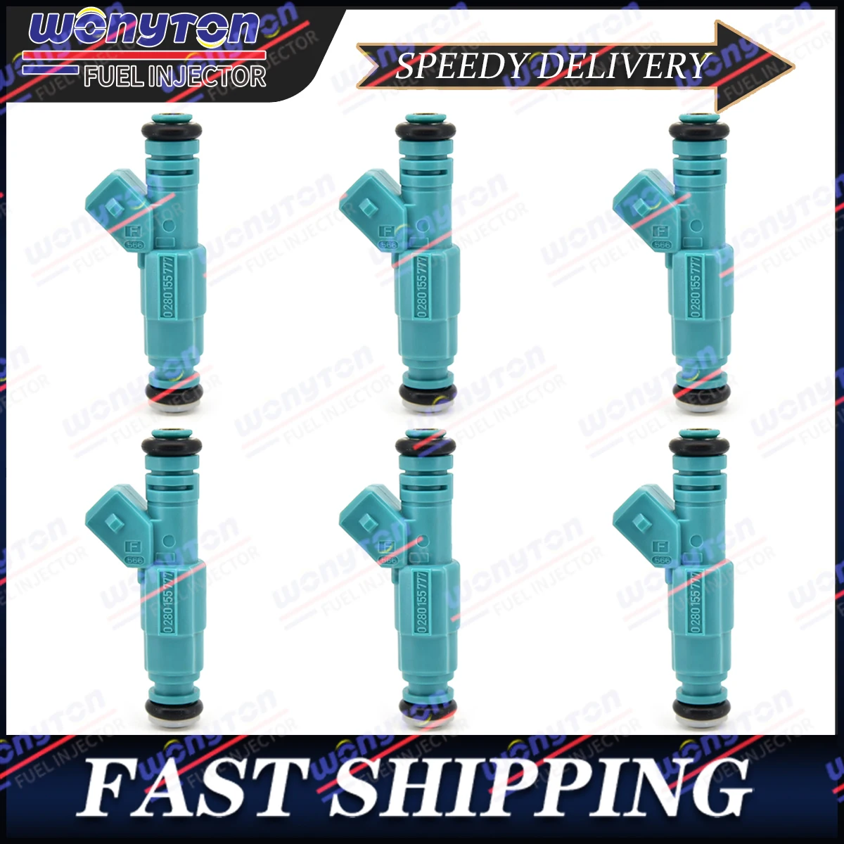 

6Pcs 0280155777 Fuel Injector 75QVE8 For Holden Commodore VG VN VL VQ VP VR 3.8L