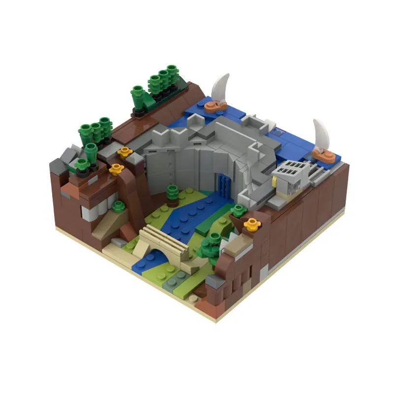 MOC Architecture Dam Building Blocks Hydroelectric Station Model Bricks DIY Landscape Toy for Kids Boys Gifts Desktop Decor