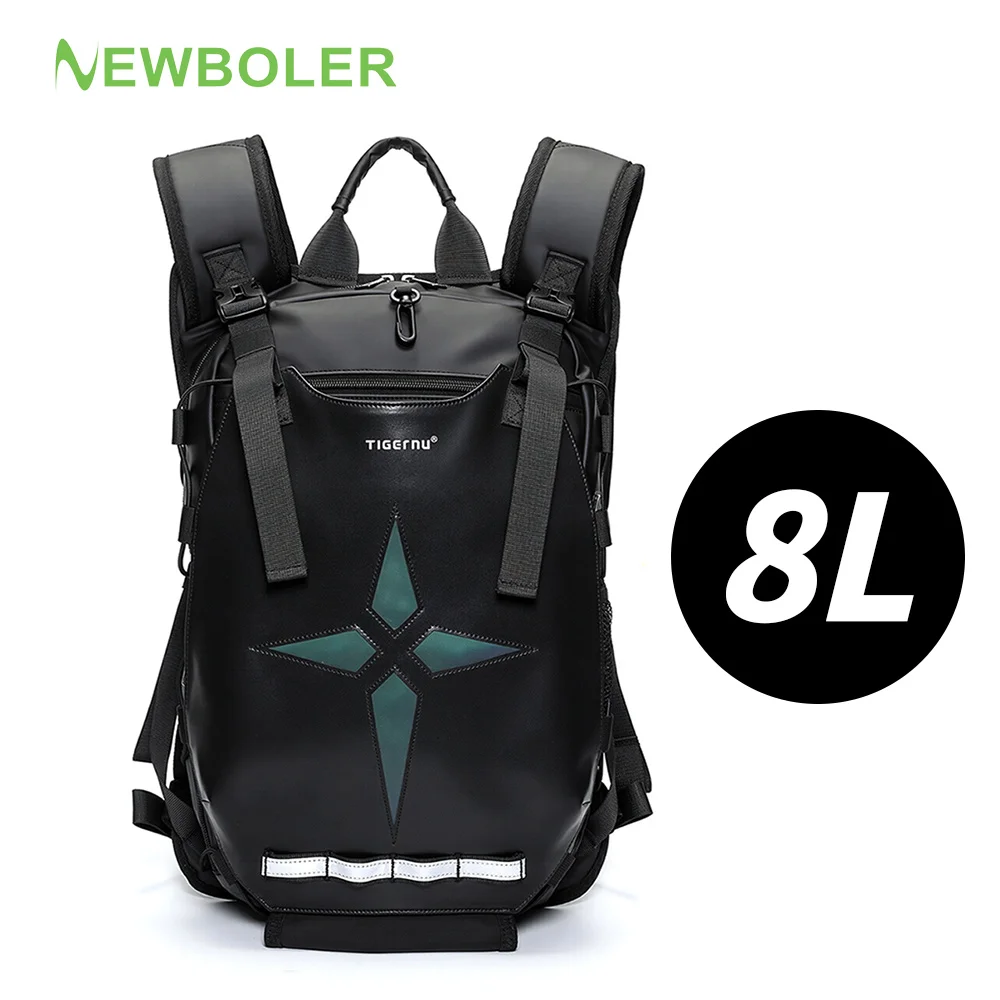 NEWBOLER 8L Large Capacity Multifunctional Motorcycle Helmet Bag Waterproof Motorcycle Backpack Reflective Bicycle Travel Bag