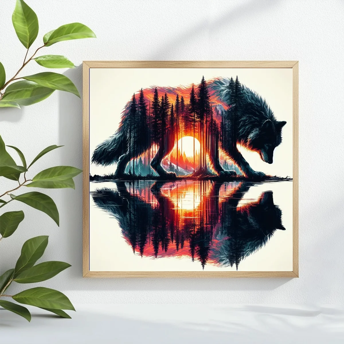 لون وولف 40X40 سنتيمتر/15.74 بوصة عبر الابره عدة لتقوم بها بنفسك 11CT/14CT التطريز عبر عدة خياطة هواية التطريز والإبداع #2