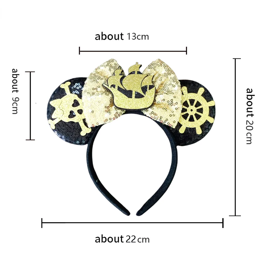 Newest Minnie Ears Headband Birthday girl Festival Party Sequins Bow Kid Adult Hairband Women Girl Hair Accessories Gift