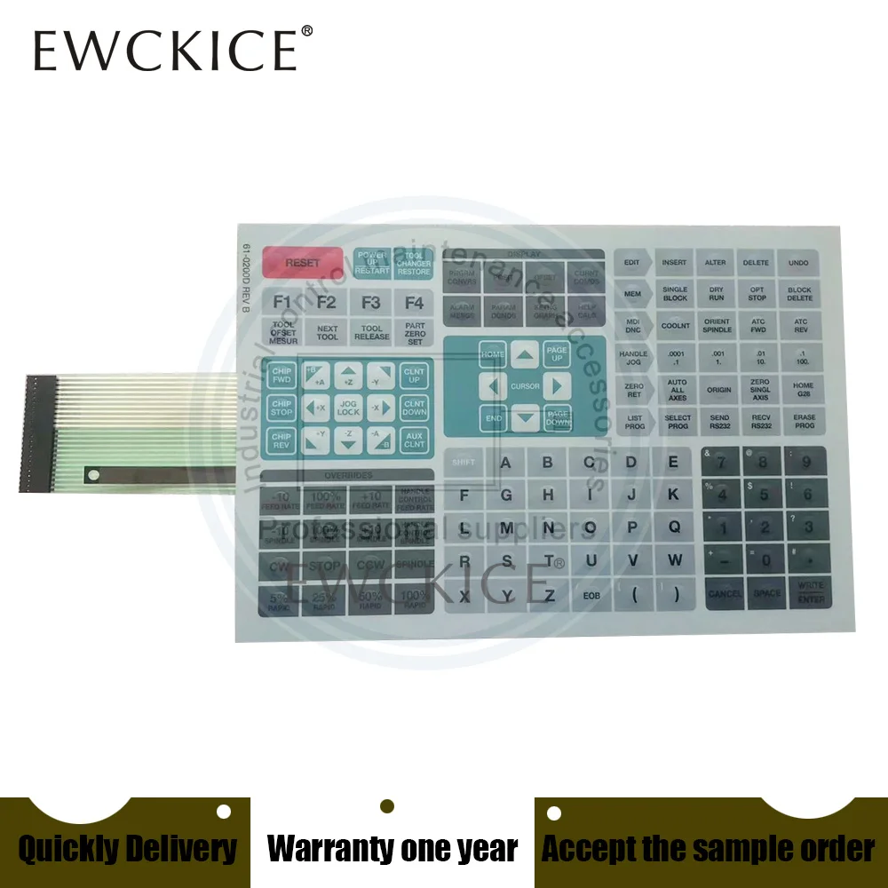 NEW 61-0200D REV B HMI 61-0200 PLC Membrane Switch Keypad Keyboard