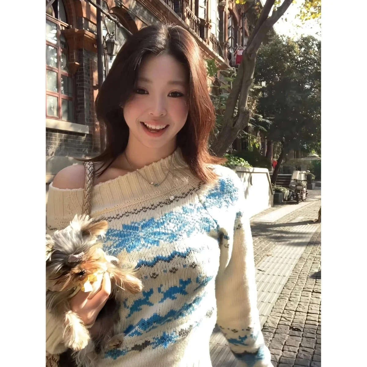 

Женский трикотаж на одно плечо, мягкий, уютный, ленивый, Aosphere, осень-зима, Новое поступление, повседневный свободный крой из полиэфирного волокна