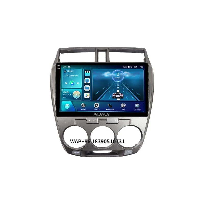 

Автомагнитола AIJALV 8-ядерная Android для Honda City 2006-2013, 10-дюймовый мультимедийный плеер с Wi-Fi, DVD и радио