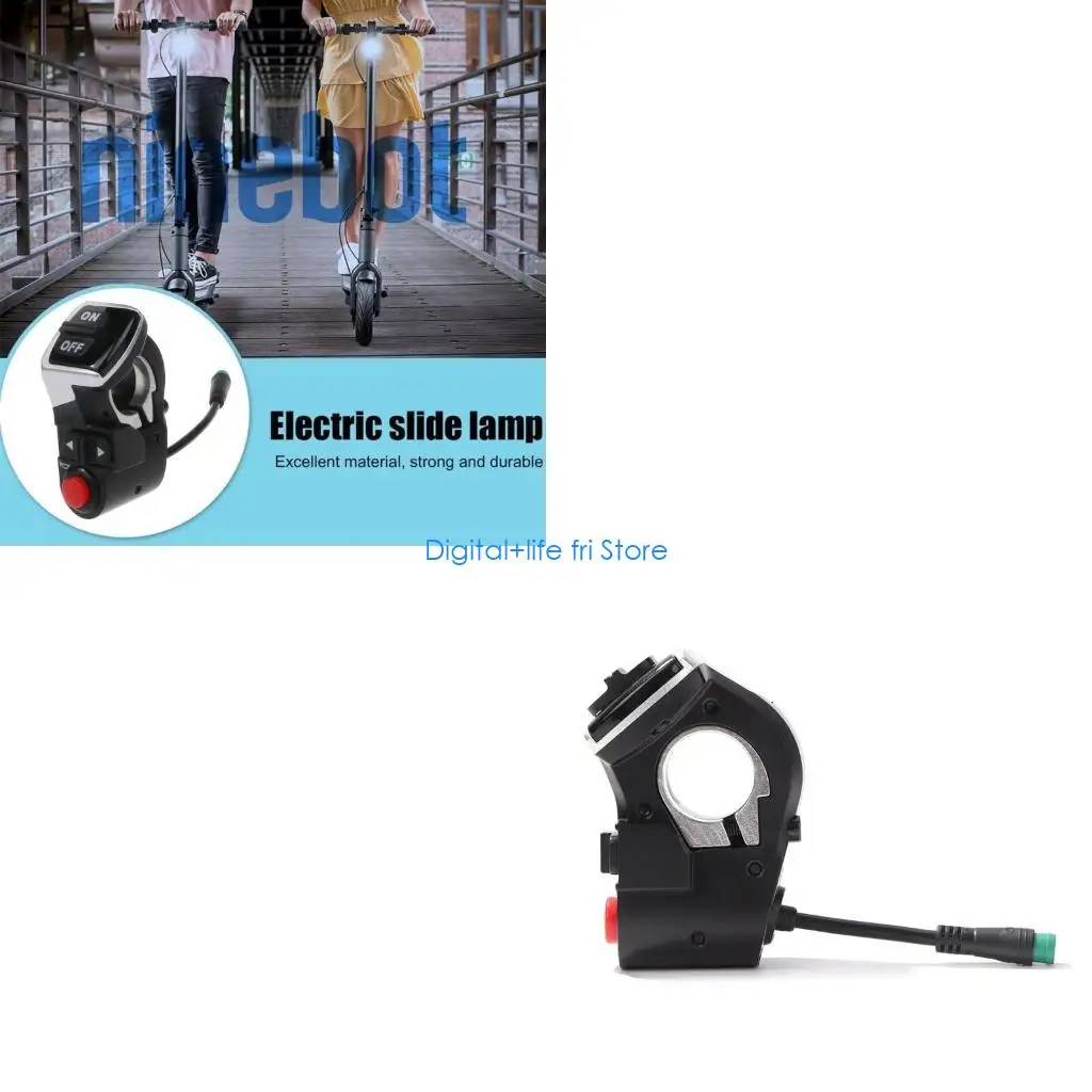 E06D Electric Scooter Handlebar Switch E-scooter Turn Signals On/Off Button Light Switches for Kugoo M4 Parts