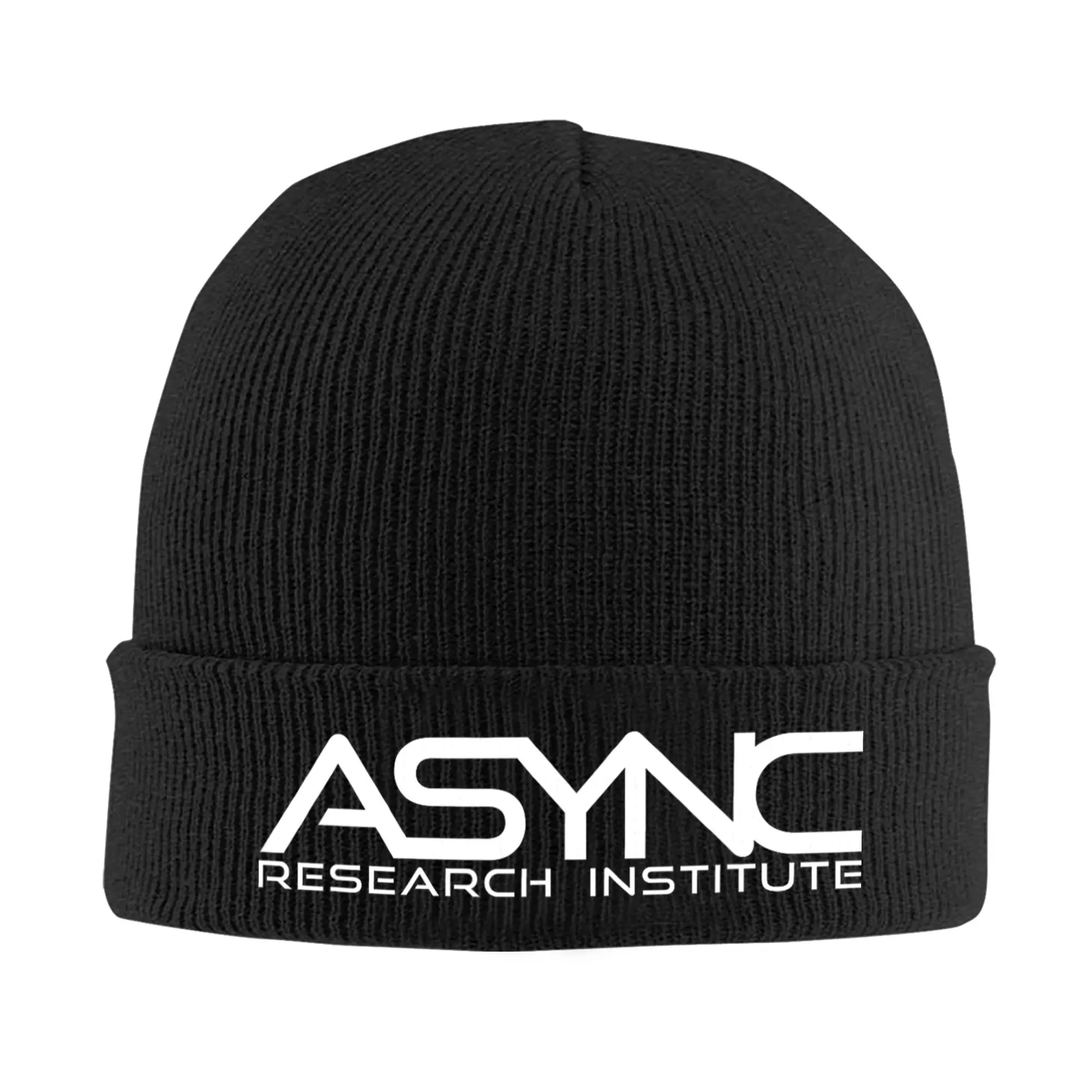 ASYNC Back-Rooms ASYNC Institute Knitted Hats Autumn Winter Beanies Baggy Pixels Research Caps Men Women Acrylic Hip Hop Bonnet