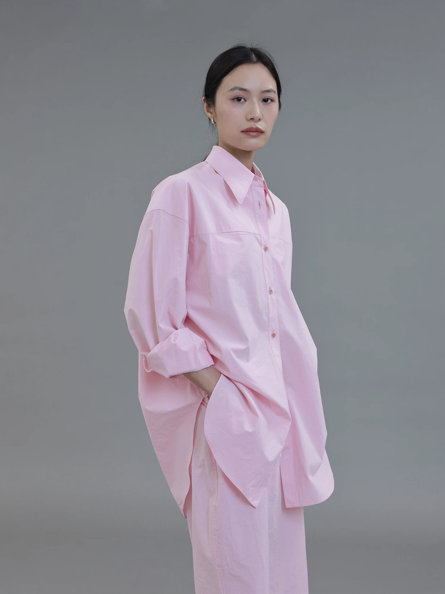 

Design Sensation l Sle Women's irt 2023 New Sle Boyfriend irt Women's Skirt Set Cotton Long Sve Busin Cas...