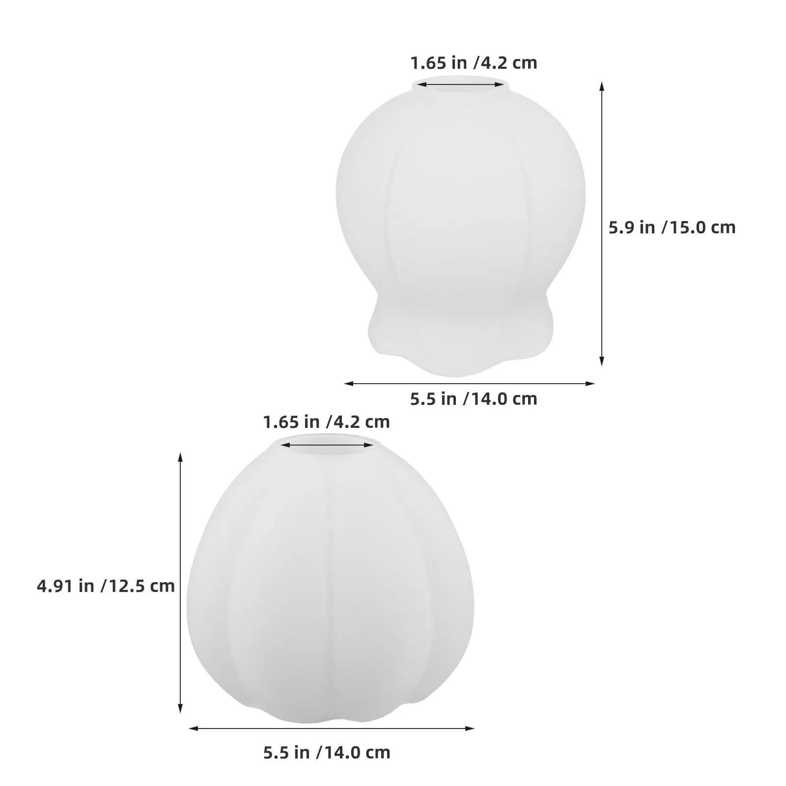 2Pcs Lotus Flower Globe Glass Shade Replacement White Jade Texture for Pendant Ceiling Light Chandelier Lampshade
