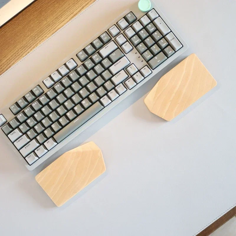 Orzechowy podpórka pod nadgarstek typu Split Alice Palm Rest Niestandardowa oryginalna klawiatura mechaniczna Podpórka pod rękę 60%t do gier e-sportowych — zdjęcie produktu 4